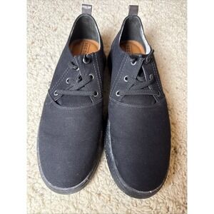 Section X Men's Black Casual Shoes Canvas Leather Size 10 Excellent Condition